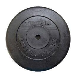 Диск обрезиненный 20 кг, диаметр 51 мм, TITAN