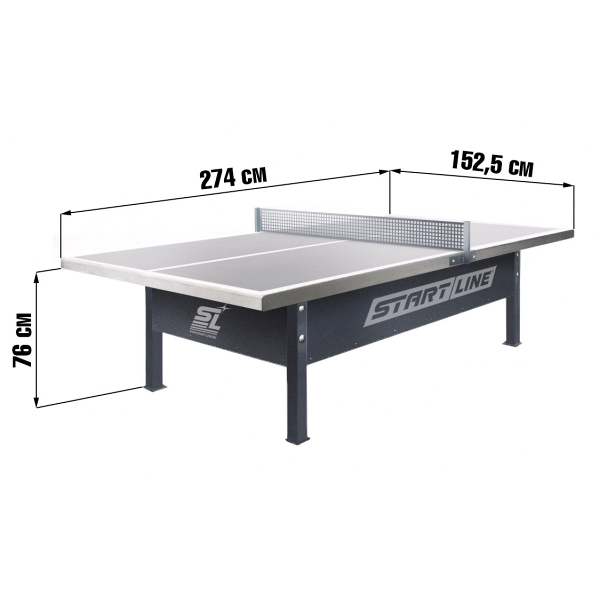 размер стола пинг понг